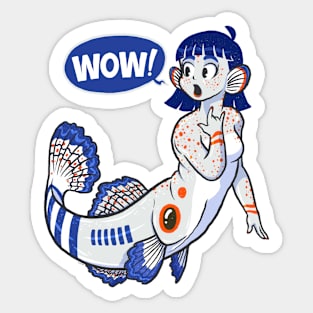 Fishy Fan Sticker